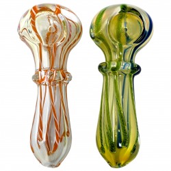 3" Twisted Treasures Gold-Fumed Rope Line Hand Pipe - 2pk [RKD79]